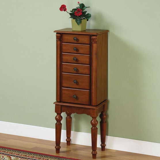 Denene Jewelry Armoire, CHERRY, hi-res image number null