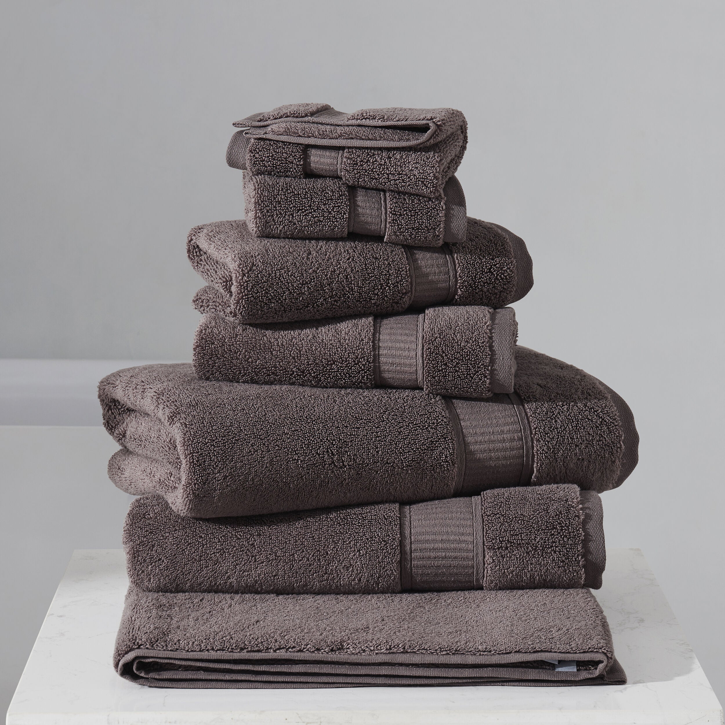 BELMORE 6PC. TOWEL SET, AUBERGINE, alternate image number 2