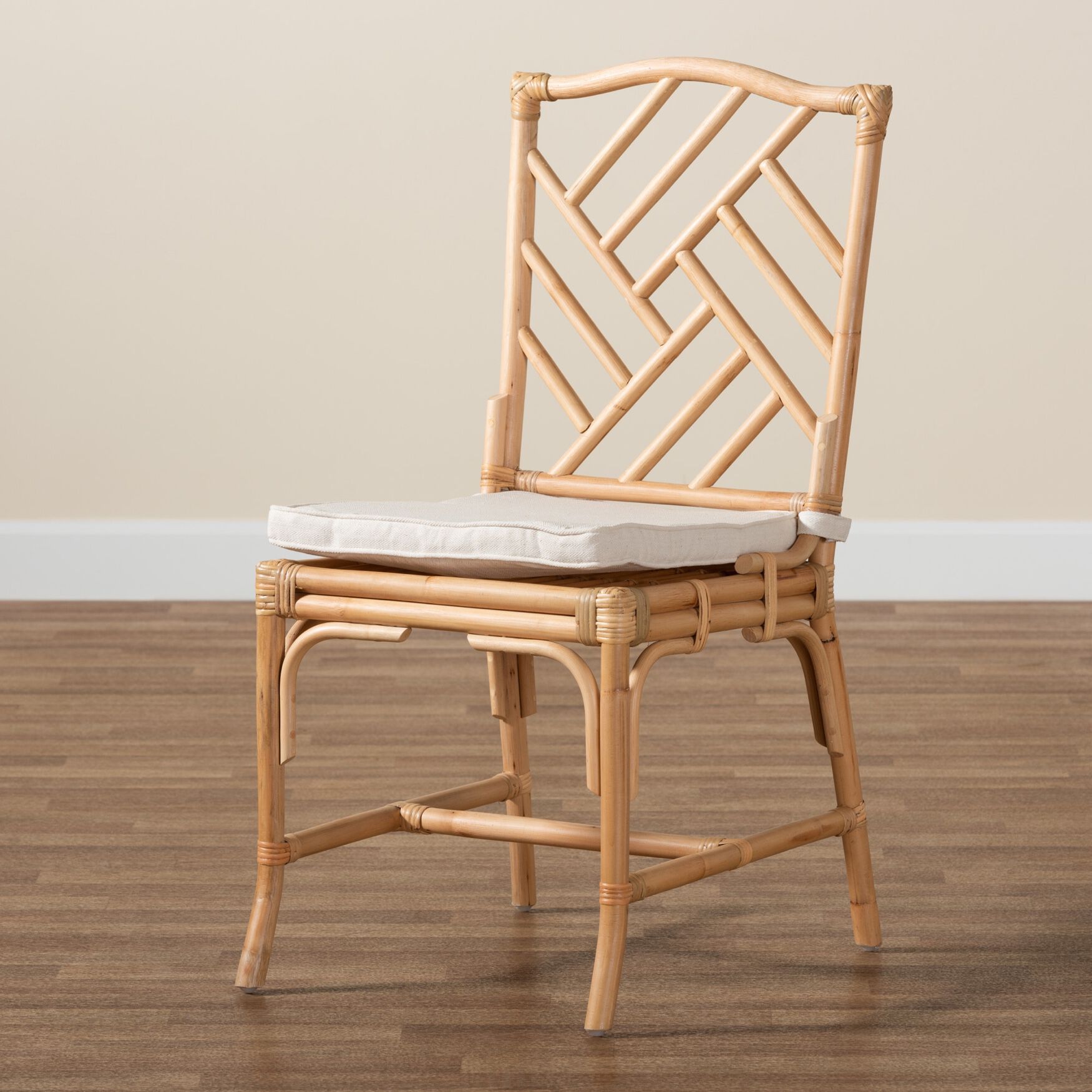 Rio Modern Bohemian Natural Brown Rattan Dining Chair, , alternate image number 13