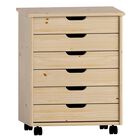 Croghan Six Drawer Wide Rolling Storage Cart, , alternate image number null