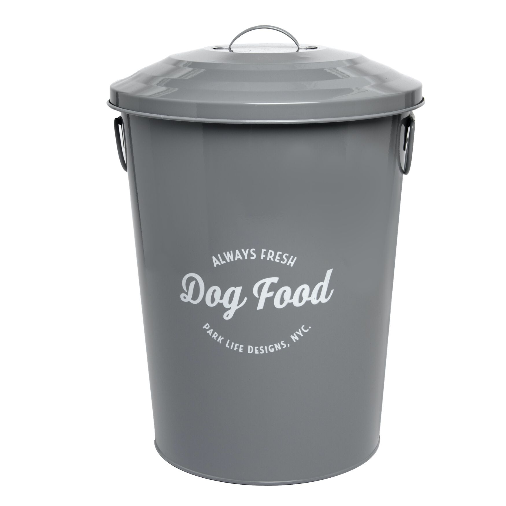 Andreas Grey Medium 21Lbs Pet Dog Cat Food Bin, GREY, hi-res image number 0