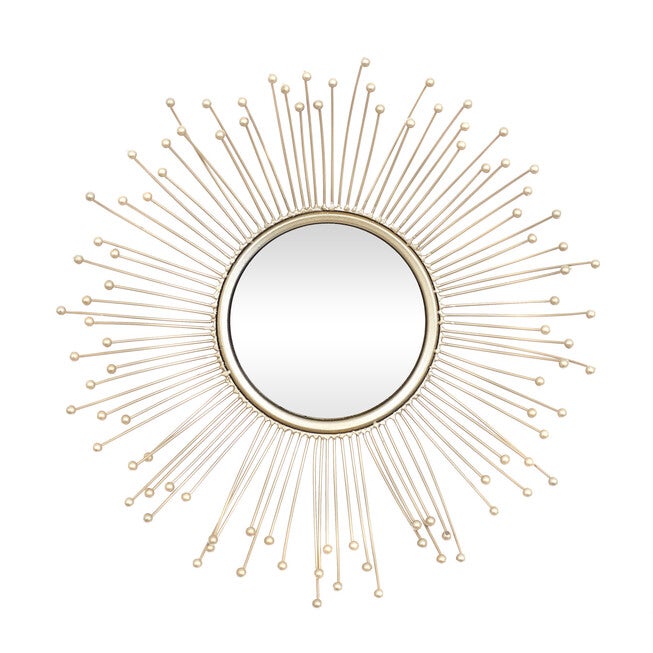 Set Of 3 Gold Metal Glam Wall Mirror, , alternate image number 5