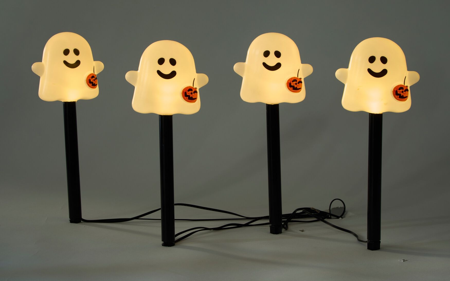 Set of 4 LED Ghost Stake Lights, WHITE, alternate image number 4