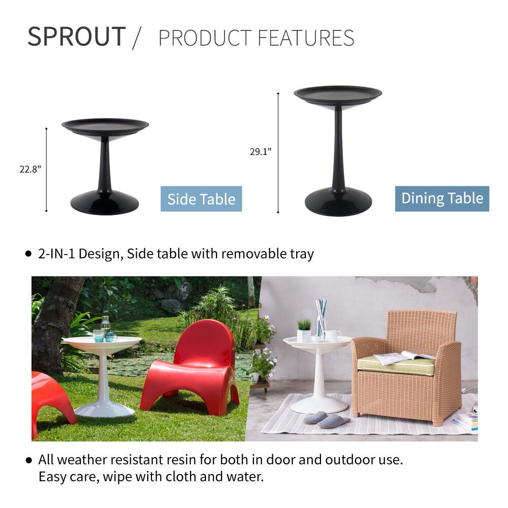 SPROUT 2 IN 1 SIDE TABLE, ORANGE, alternate image number 5