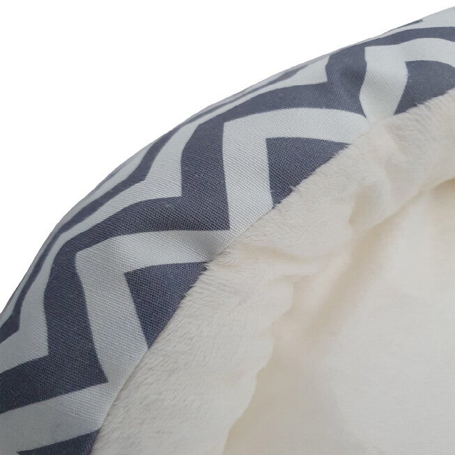 Chevron Printing poly-cotton cozy round cat bed , 18 inch, , alternate image number 3