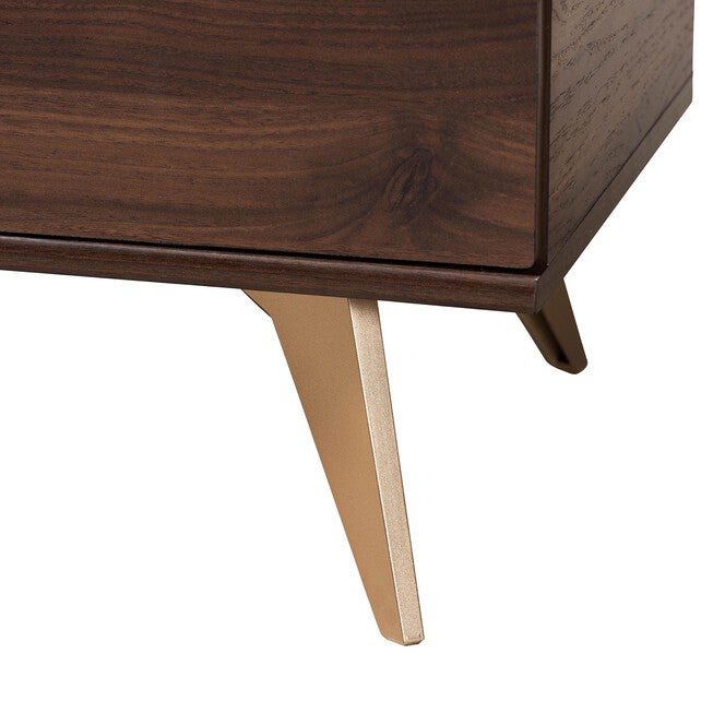 Graceland Mid-Century Modern Transitional Walnut Brown Finished Wood Shoe Cabinet, , alternate image number 5