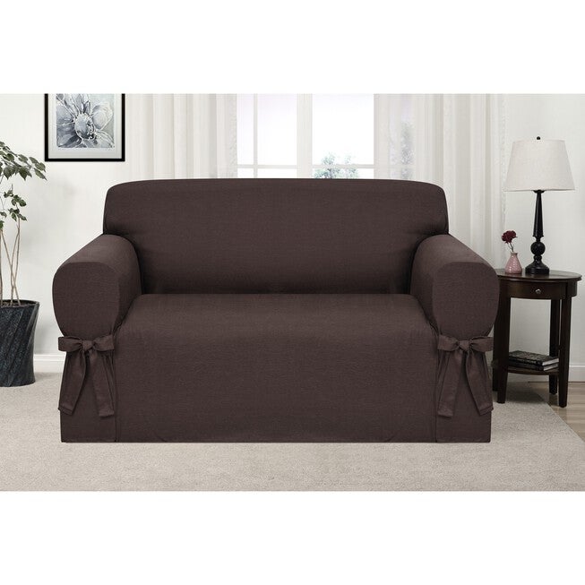 Kathy Ireland Garden Retreat Love Seat Cover, BROWN, hi-res image number null