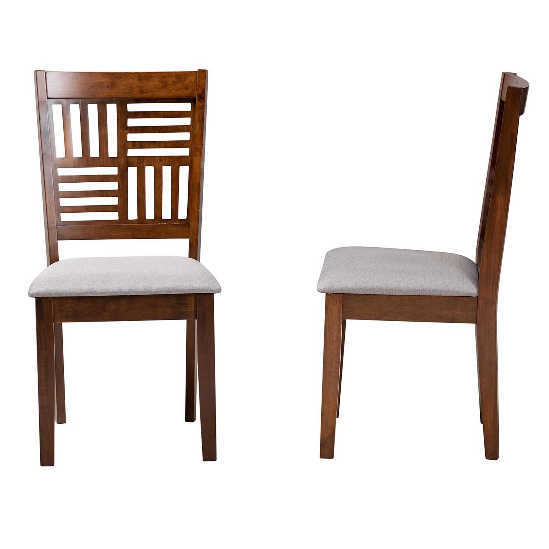 Deanna Modern Beige Fabric And Dark Brown Finished Wood 2-Piece Dining Chair Set, , alternate image number 16