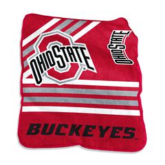 Ohio State Raschel Throw Home Textiles