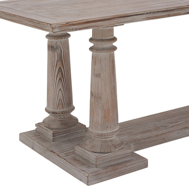 Light Brown Rustic Wood Console Table, 30 x 52, , alternate image number 2