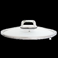 LIVWELL DiamondClad™ 14" Tempered Glass Lid with Silicone Rim, Cool Touch Insulated Handle, Dishwash