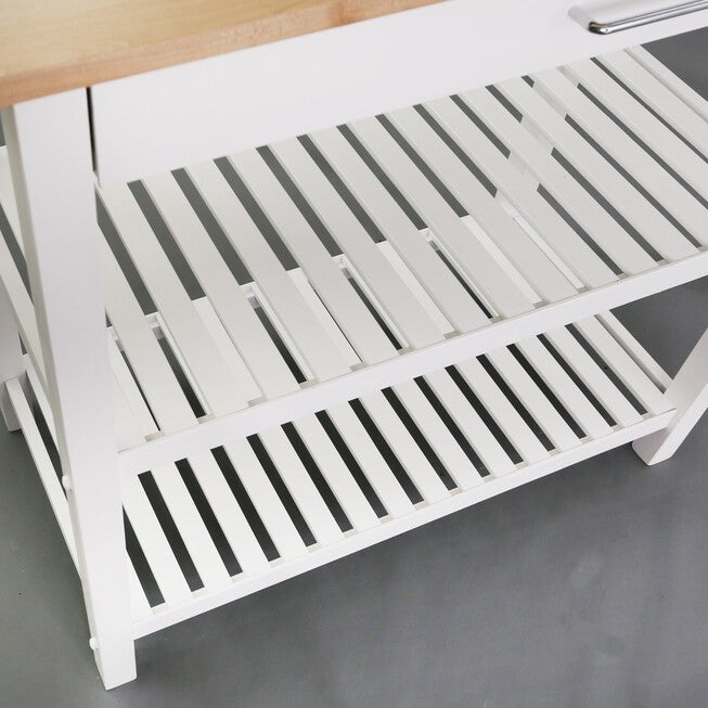 Kitchen Island with Solid Wood Top, , alternate image number 9