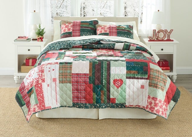 Holiday Patchwork Quilt 3-PC Set | Woman Within