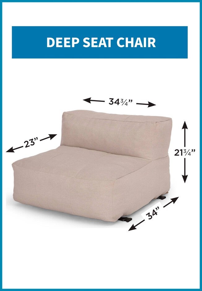 Indoor/Outdoor Santorini Modular Single Deep Seat Chair, , alternate image number 4
