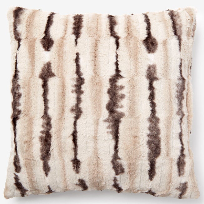 Animal Print Faux Fur Pillow Covers, CHINCHILLA PRINT, hi-res image number null