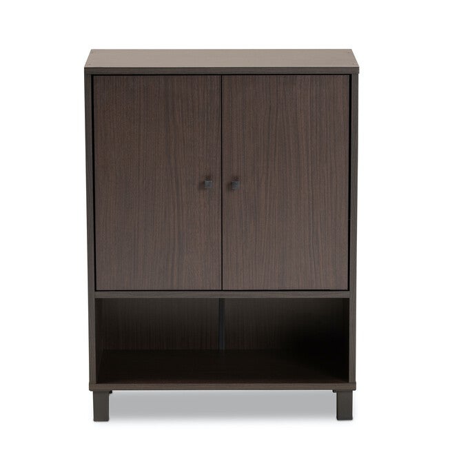 Rossin Wood 2-Door Entryway Shoe Storage Cabinet W Bottom Shelf Furniture, , alternate image number 2