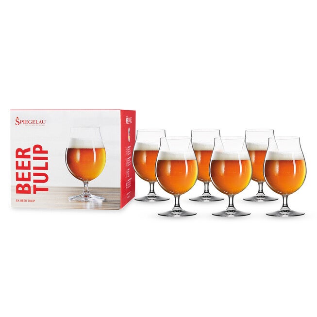 15.5 Oz Beer Tulip Glass (Set Of 6), CLEAR, hi-res image number 0