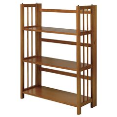 3-Shelf Folding Stackable Bookcase 27.5" Wide - Chestnut