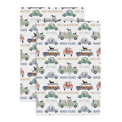 Motion Designer Print Kitchen Dish Towel, Set 2