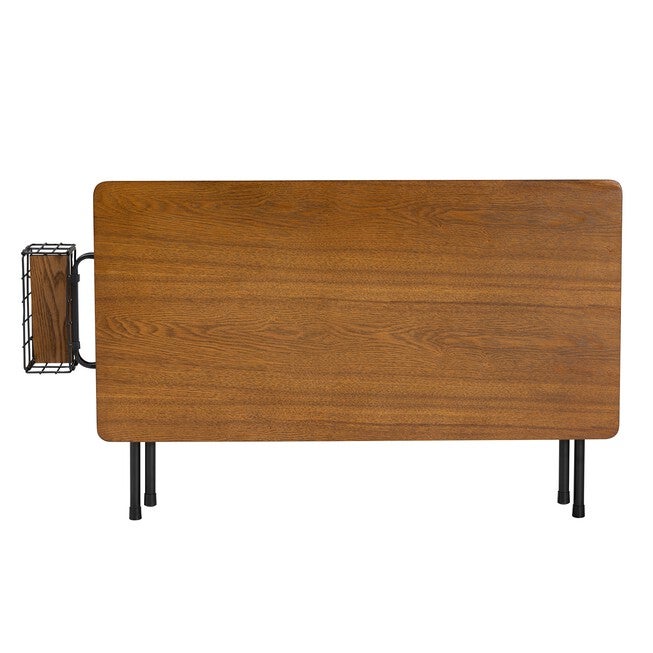 Mariela Natural Brown And Black Low Profile Coffee Table With Basket, , alternate image number 3