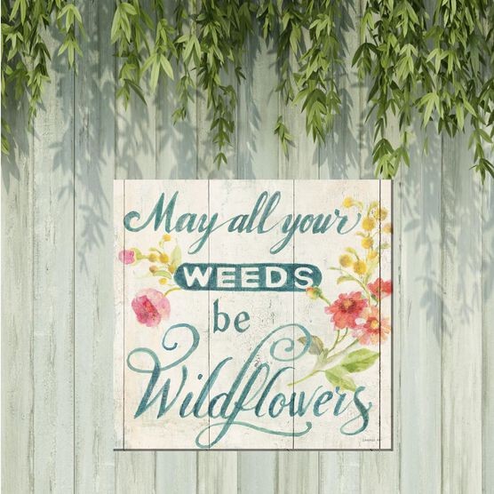 WILDFLOWERS WORD OUTDOOR ART 24X24, , on-hover image number null