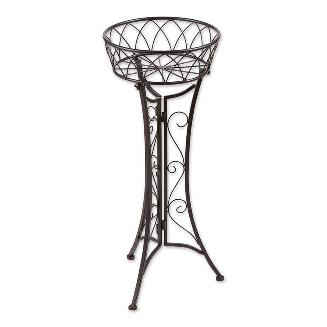 Curlicue Single Plant Stand, BLACK, hi-res image number null