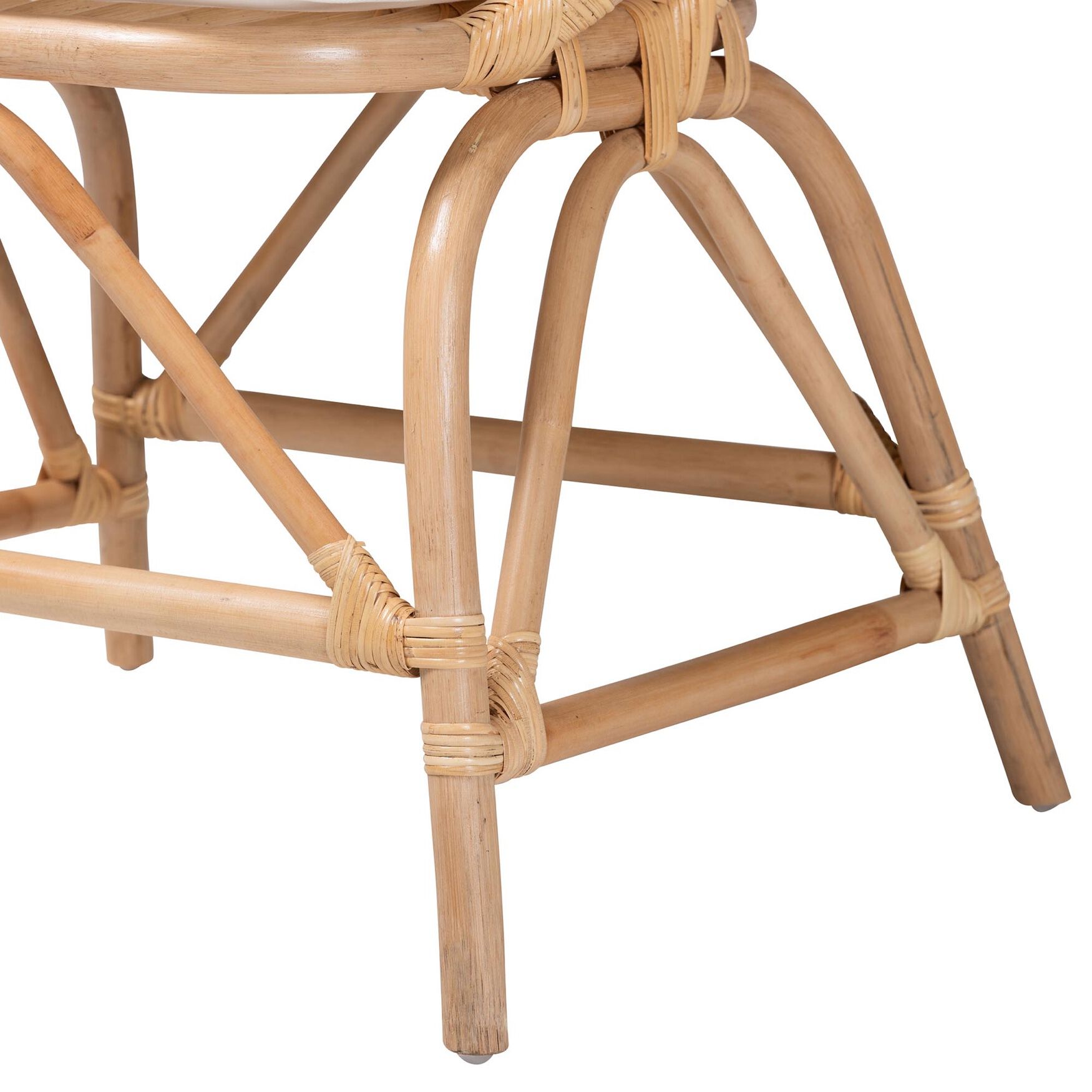 Abriella Modern Bohemian Natural Brown Rattan Peacock Accent Chair, , alternate image number 5