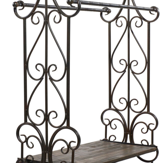 Black Vintage Metal Towel Rack, 41 x 28, , alternate image number 5
