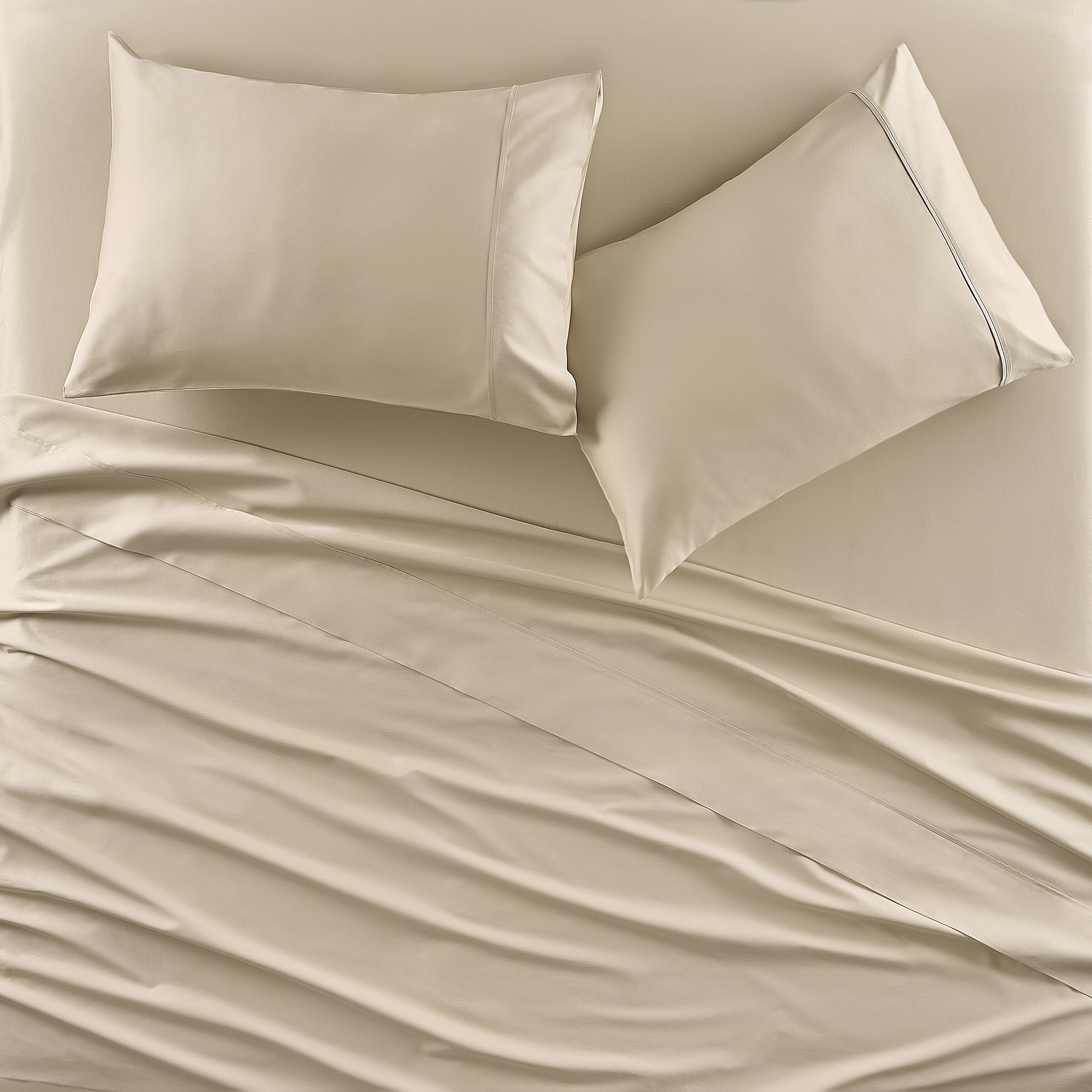PREMIER SATEEN SHEET SET, PALE GOLD, hi-res image number 0