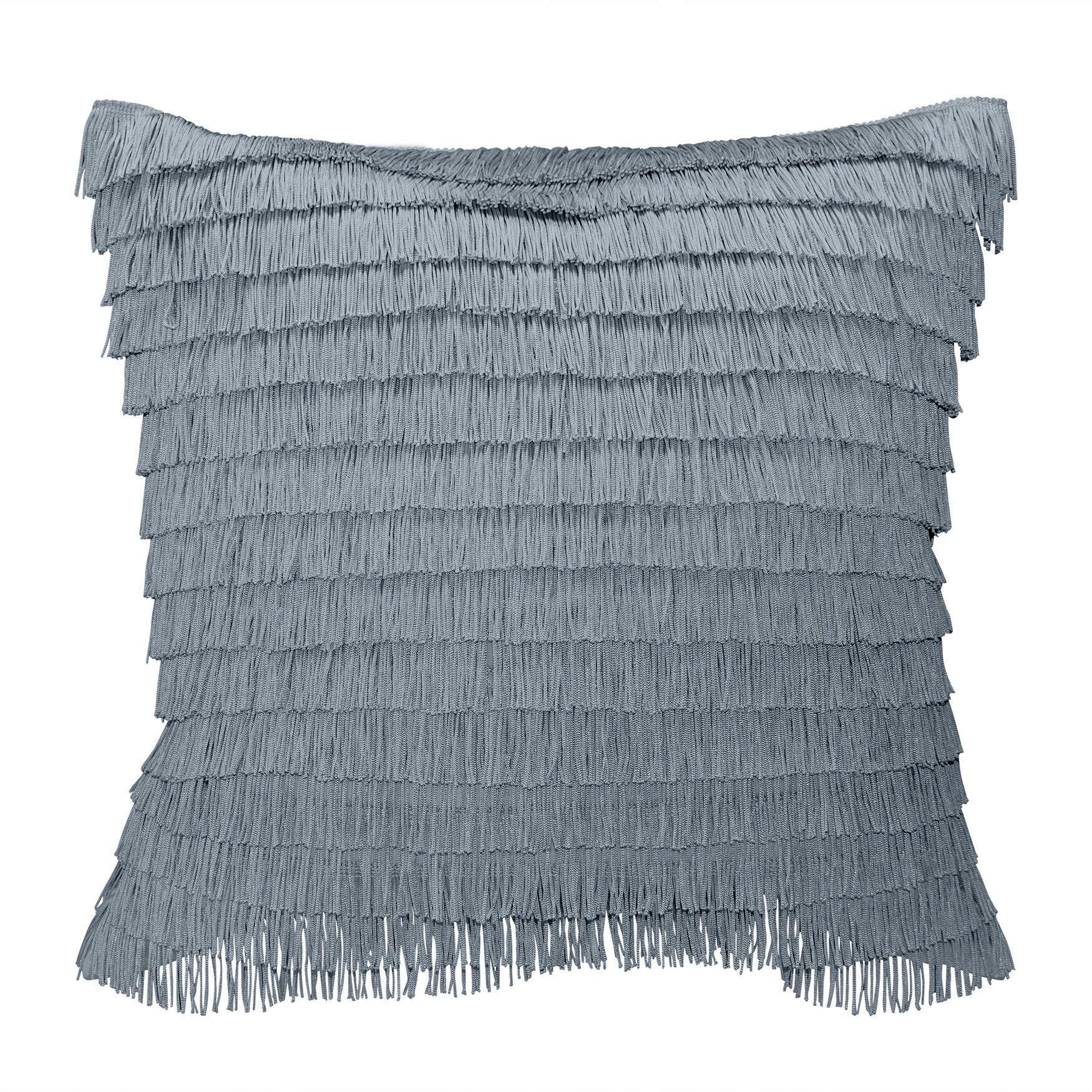 Edie@Home Gatsby Fringe Decorative Pillow Dec Pillow, GREY, hi-res image number 0