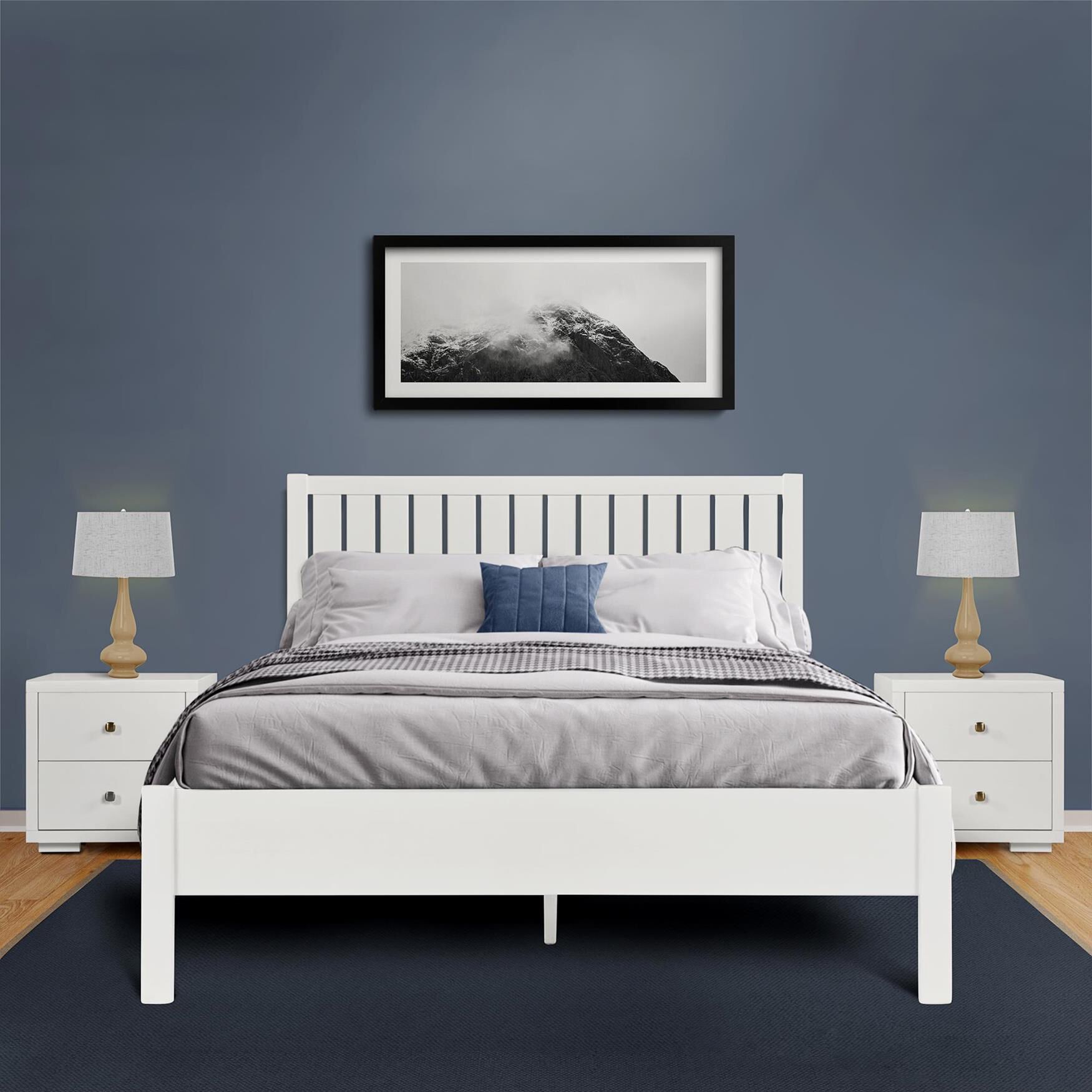 Graham Wooden Platform Bed in Black, Queen, , alternate image number 14