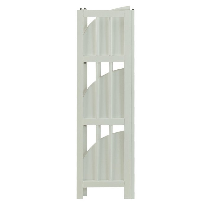 4-Shelf Corner Folding Bookcase-White, , alternate image number 12
