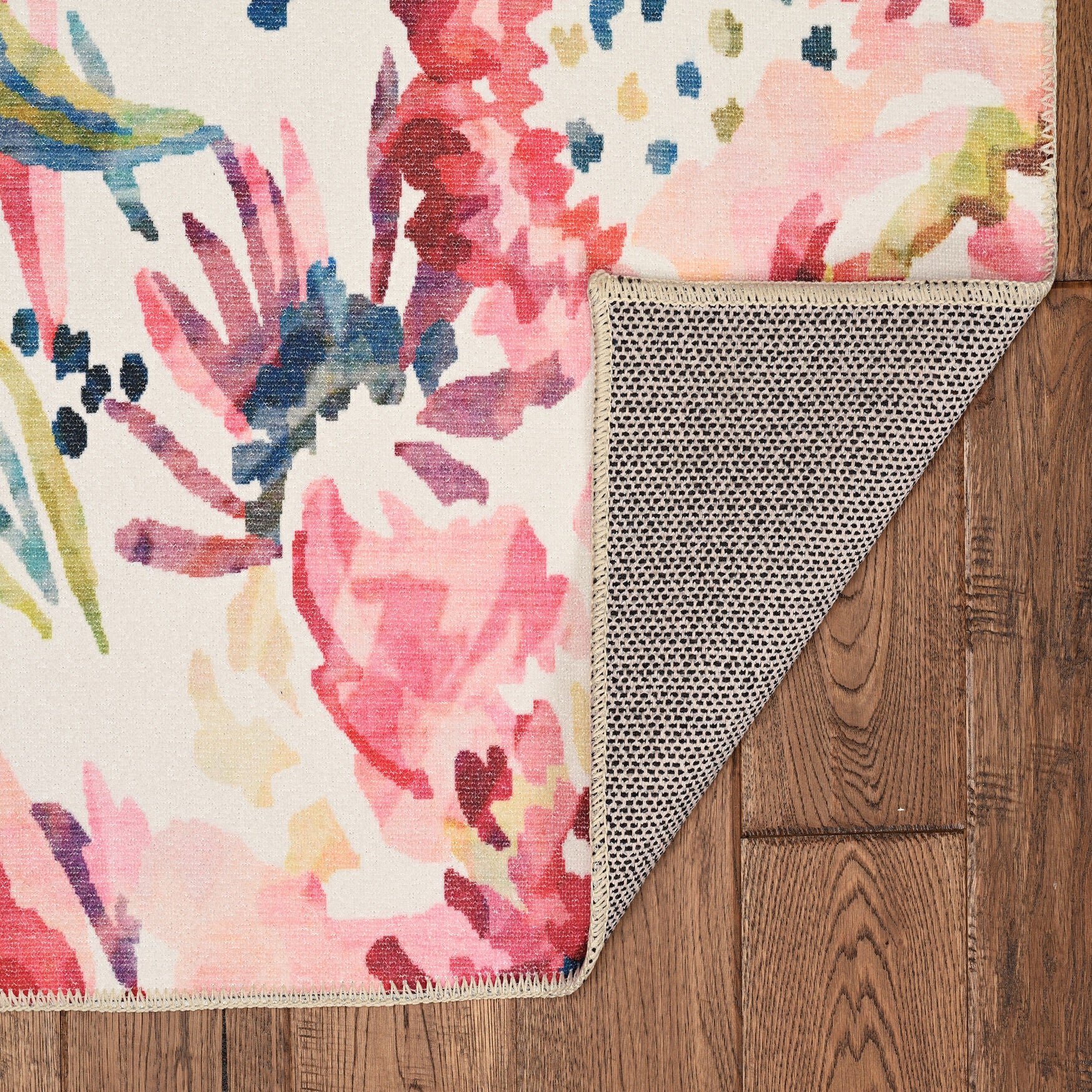 Washable Julian Raspberry/Ivory Rug, , on-hover image number 1