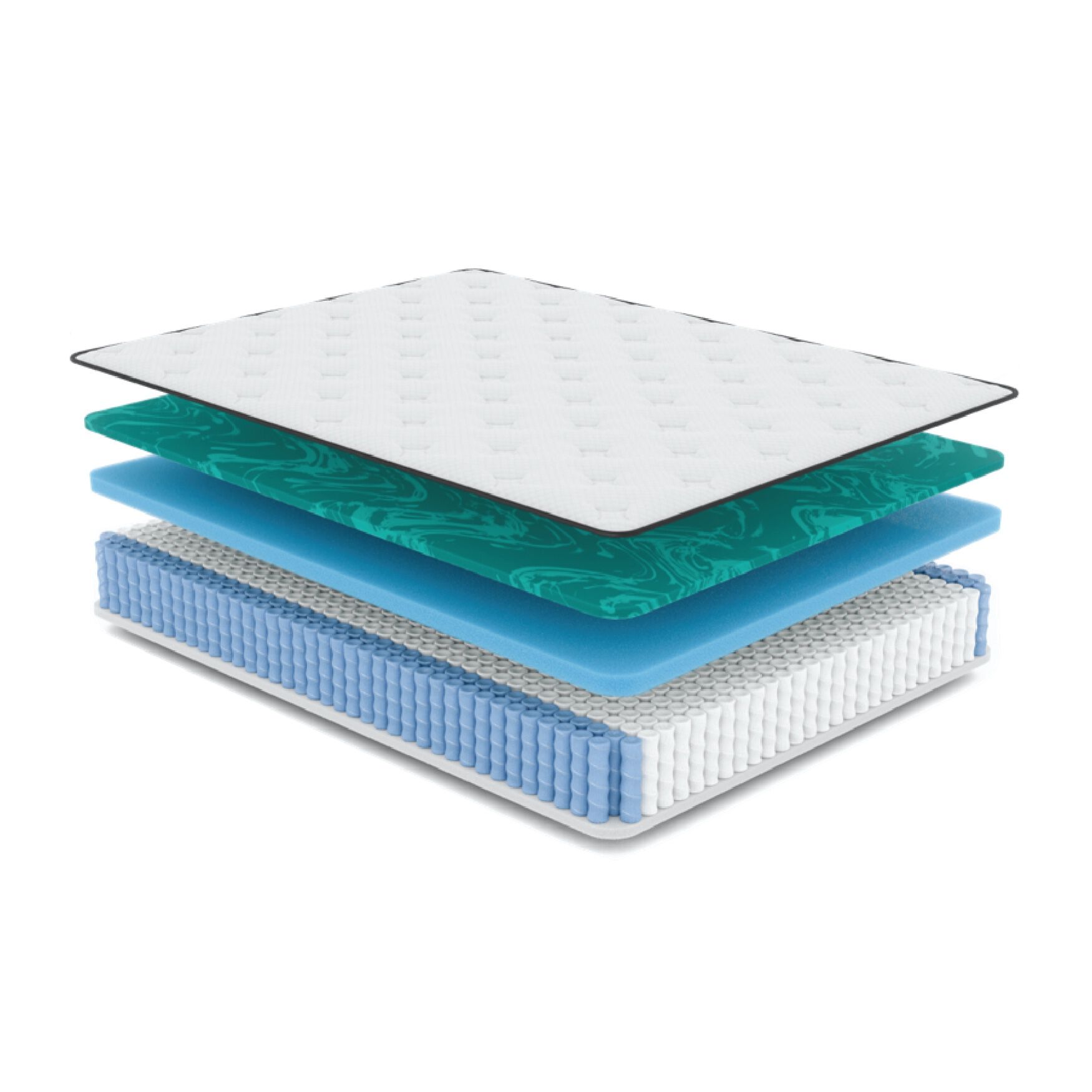 11 inches Gel Memory Foam Quilted Hybrid, Medium, Twin Mattress, , on-hover image number 1