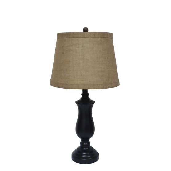 Black Resin 26" Table Lamp, BLACK, hi-res image number null