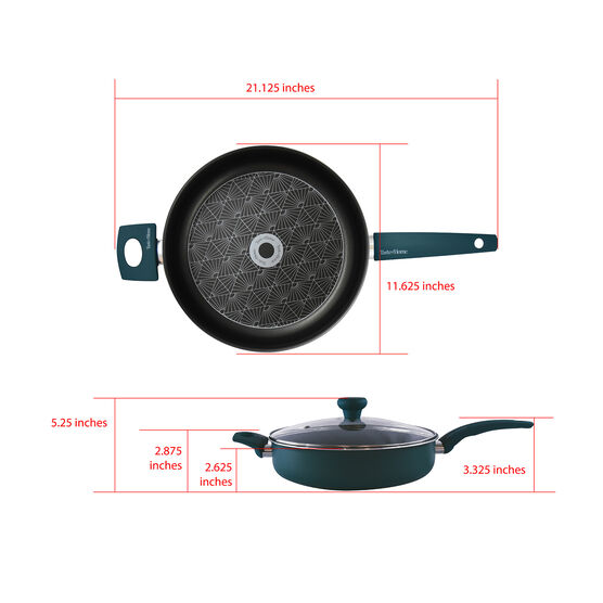 4 Quart Non Stick Aluminum Saute Pan With Lid, , alternate image number null