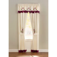 Ava Embroidered Panel Set with Tiebacks