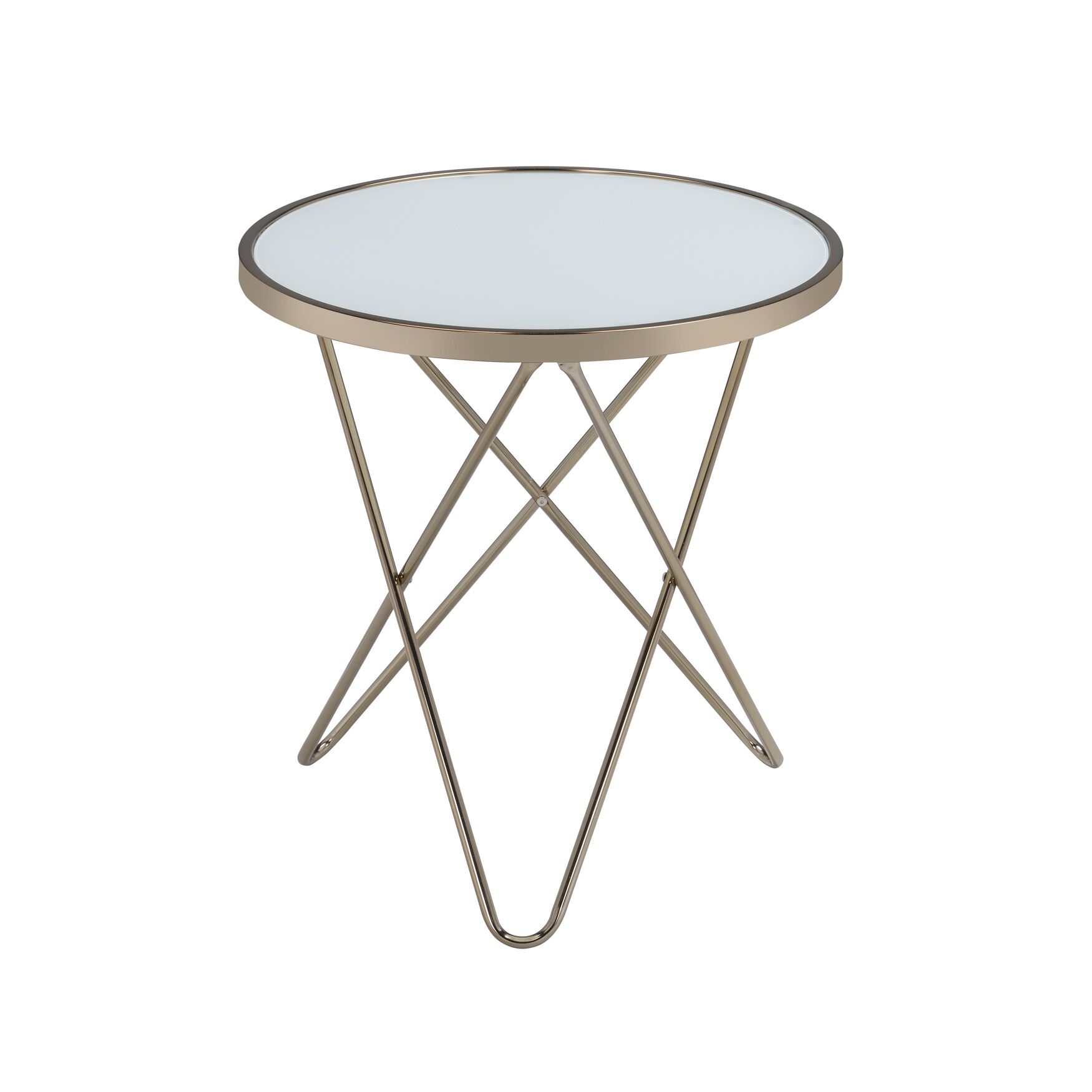 End Table, CHAMPAGNE FROSTED GLASS, hi-res image number 0