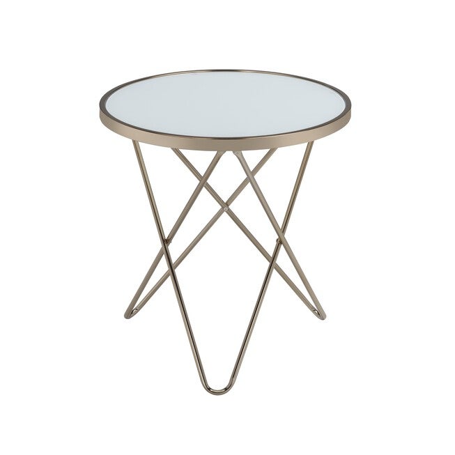 End Table, CHAMPAGNE FROSTED GLASS, hi-res image number 0