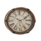 White Coastal Metal Wall Clock, WHITE, hi-res image number null