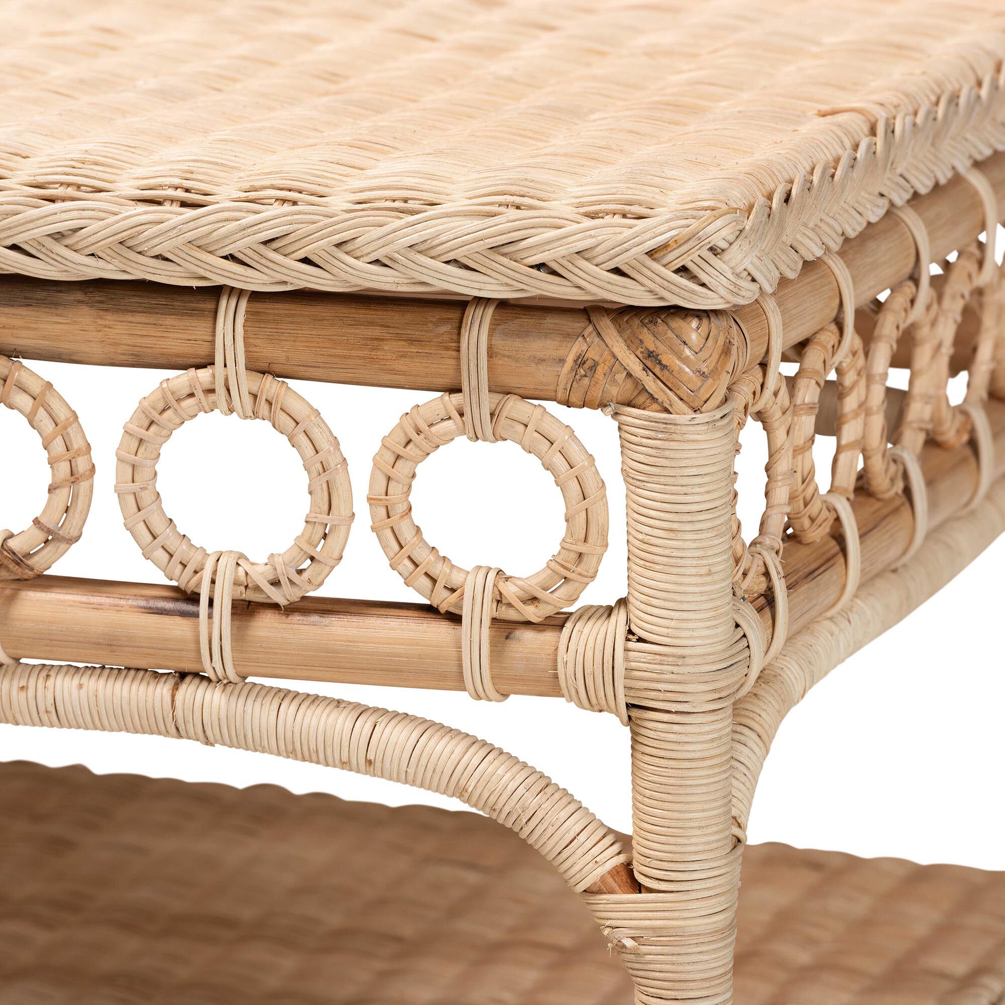Oxford Natural Rattan Coffee Table, NATURAL, alternate image number 4