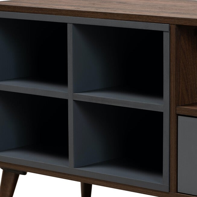 Garrick Two-Tone Wood 1-Drawer Tv Stand Furniture, , alternate image number null