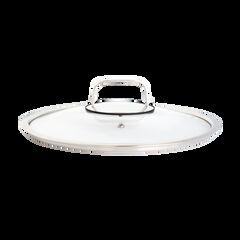 LIVWELL DiamondClad™ 10" Tempered Glass Lid with Silicone Rim, Cool Touch Insulated Handle, Dishwash