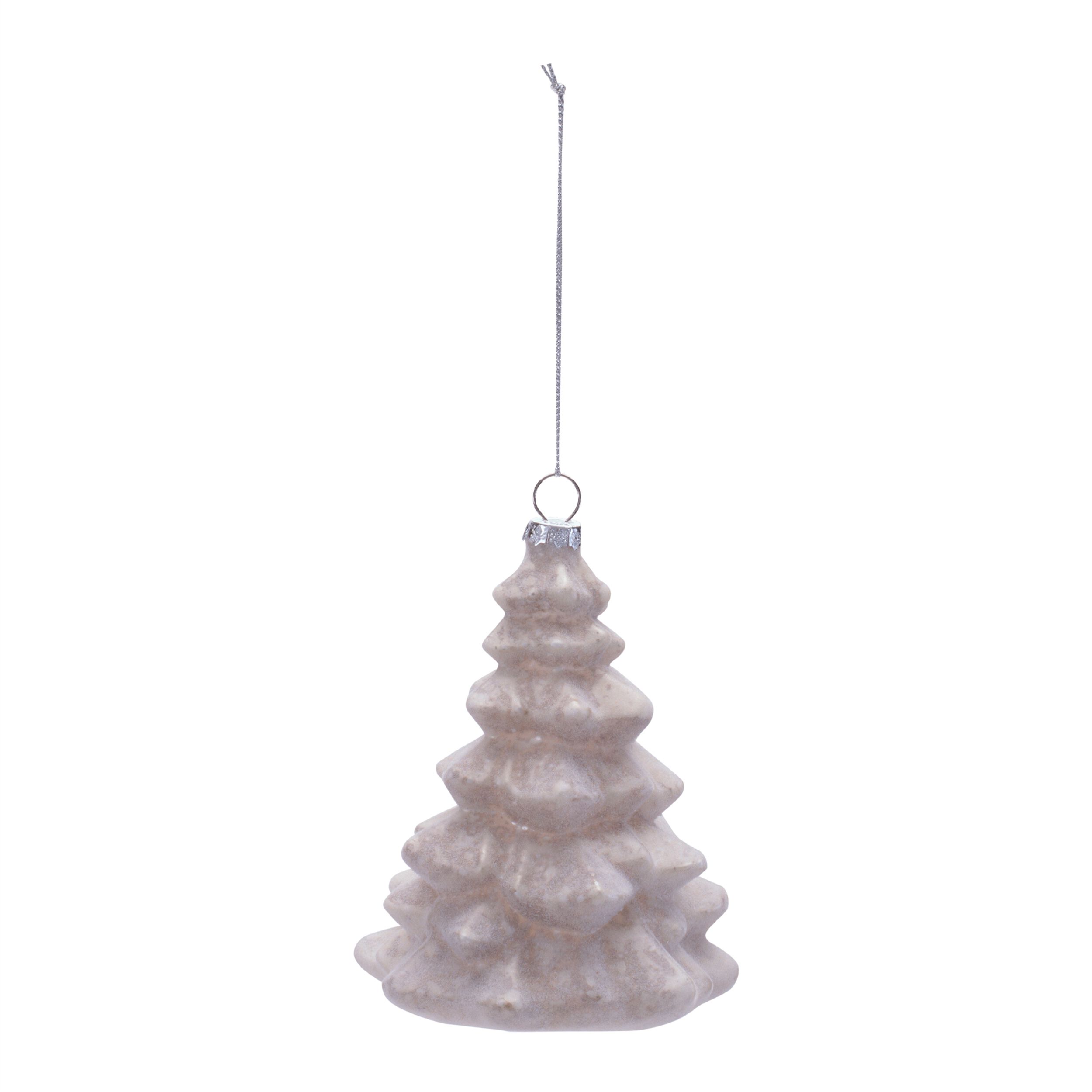 Glass Tree Ornaments (Set of 6), CREAM, alternate image number 3