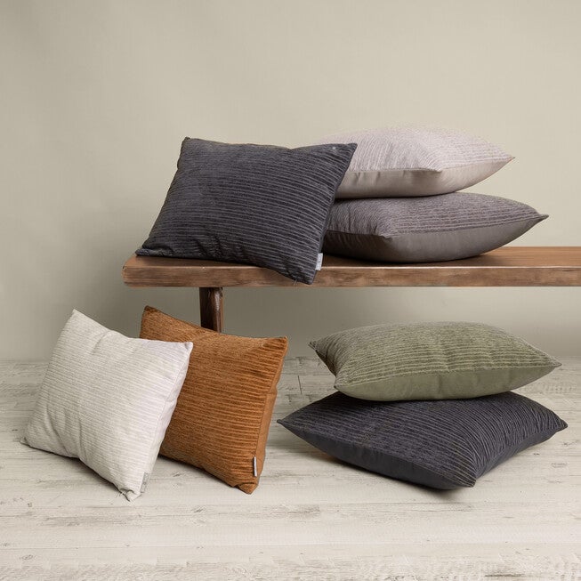 Opulence Chenille Stripes Lumbar Pillow, , alternate image number null