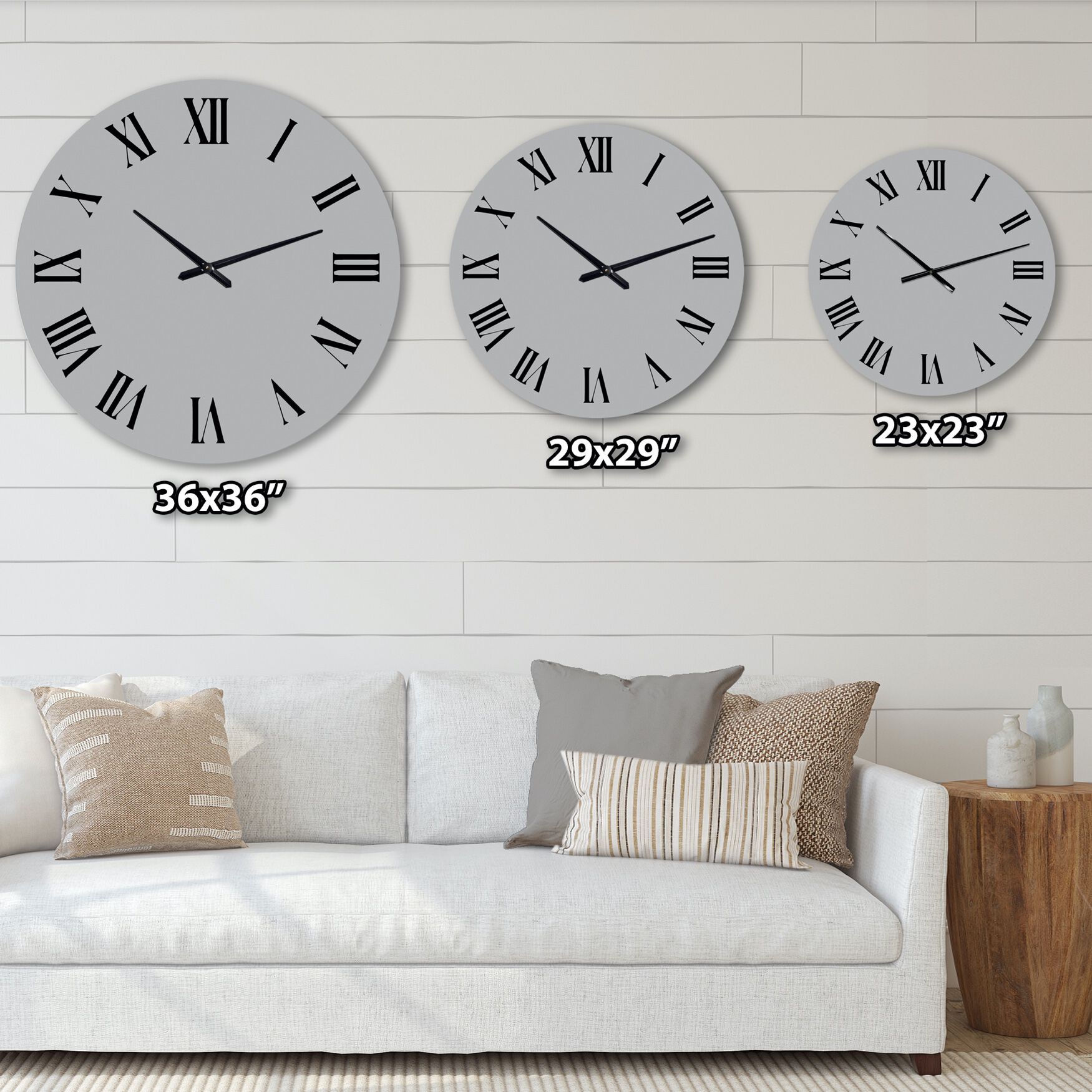 Mint Indigo Dawn I Farmhouse Wall Clock, , alternate image number 4