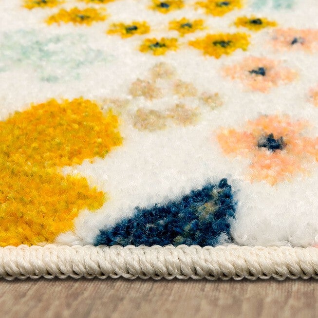Whimsy Floral Cream Kitchen Rug, , alternate image number 2