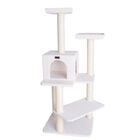Real Wood 57" Fleece Covered Cat Tree Climber, , alternate image number null