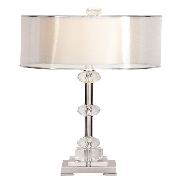 Silver Metal Glam Table Lamp, SILVER, hi-res image number 0