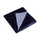 Soft Microfiber Geometric Duvet Cover for Weighted Blanket , NAVY, hi-res image number null